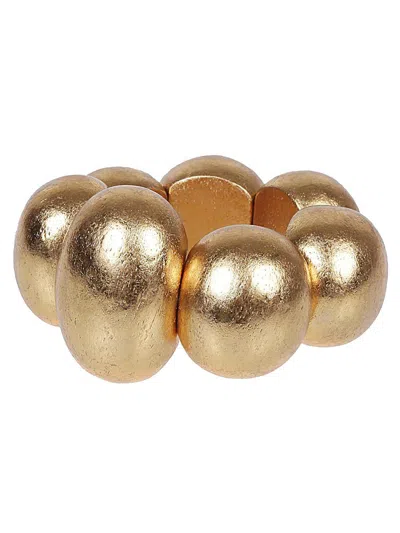 Monies Prisma Wood Bracelet In Golden