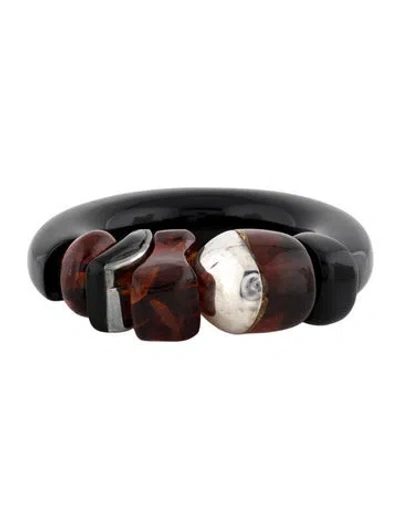 Pre-owned Monies Resin Bangle, 6.75" In Multi