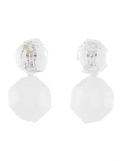 Pre-owned Monies Resin Drop Clip-on Earrings In Multi