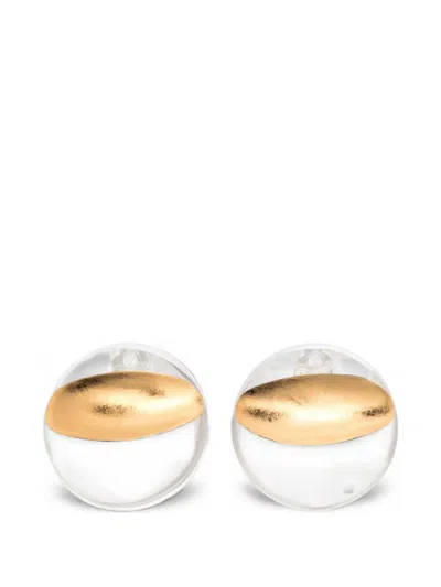Monies Sirone Metallic-effect Clip-on Earrings In Multi
