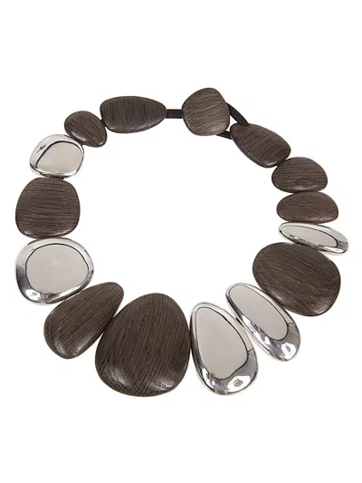 Monies Stunning Silver Anniversary Necklace For Fashionable Women In Grey