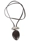MONIES GRAY ANNIVERSARY WOOD PENDANT NECKLACE FOR WOMEN