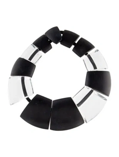 Pre-owned Monies Wood & Acrylic Collar Necklace, 19" In Multi