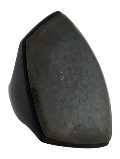 Pre-owned Monies Wood Cocktail Ring In Multicolor