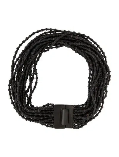 Pre-owned Monies X Gerda Lynggaard Vintage Horn & Bead Multistrand Necklace, 19"