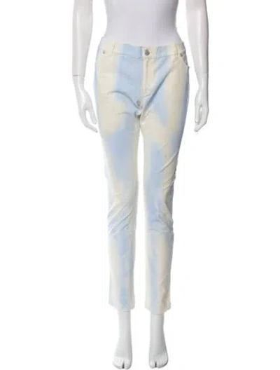 Pre-owned Monika Chiang Low-rise Skinny Leg Jeans In Neutral