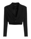 Monique Garçonne Woman Blazer Black Size 8 Polyester, Elastane