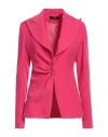 Monique Garçonne Woman Blazer Fuchsia Size 4 Polyester In Pink