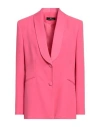 Monique Garçonne Woman Blazer Fuchsia Size 8 Polyester In Pink