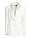 Monique Garçonne Woman Blazer Ivory Size 8 Polyester In White