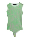 Monique Garçonne Woman Bodysuit Light Green Size 4 Polyester In Green