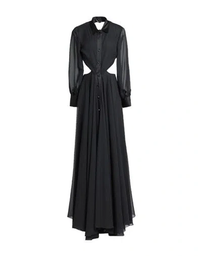 Monique Garçonne Woman Maxi Dress Black Size 4 Polyester