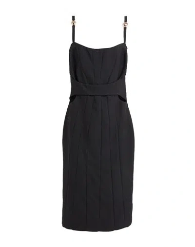 Monique Garçonne Woman Midi Dress Black Size 8 Polyester