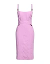 Monique Garçonne Woman Midi Dress Mauve Size 6 Polyester In Purple