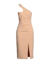 Monique Garçonne Woman Midi Dress Sand Size 10 Polyester In Beige