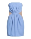 Monique Garçonne Woman Mini Dress Light Blue Size 10 Polyester, Elastane