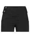 Monique Garçonne Woman Shorts & Bermuda Shorts Black Size 10 Cotton, Polyester, Elastane