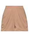 Monique Garçonne Woman Shorts & Bermuda Shorts Camel Size 8 Polyester, Elastane In Beige