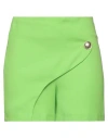 Monique Garçonne Woman Shorts & Bermuda Shorts Green Size 12 Polyester