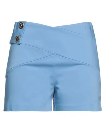 Monique Garçonne Woman Shorts & Bermuda Shorts Light Blue Size 8 Cotton, Polyester, Elastane