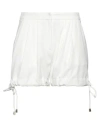 Monique Garçonne Woman Shorts & Bermuda Shorts White Size 10 Polyester, Elastane