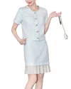 Monique Lagarde 2pc Blazer & Skirt Set In Blue