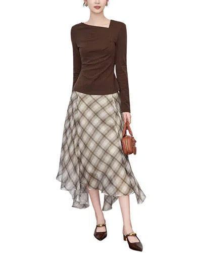 Monique Lagarde 2pc T-shirt & Skirt Set In Blue