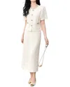 Monique Lagarde 2pc Top & Skirt Set In Neutral