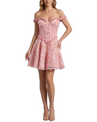 Monique Lagarde Embellished Mini Dress In Pink