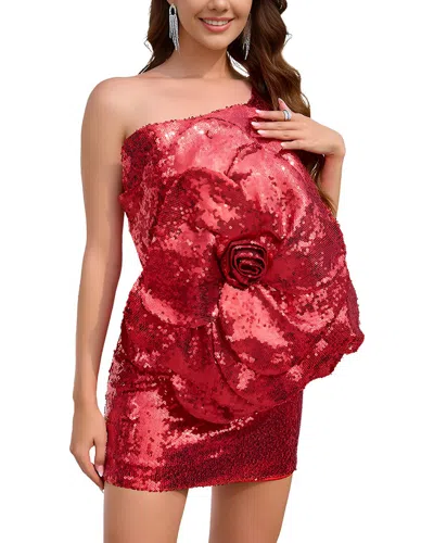 Monique Lagarde Embellished Mini Dress In Red