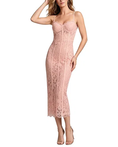 Monique Lagarde Midi Dress In Pink