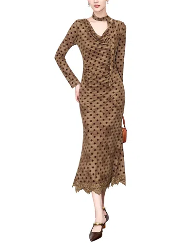 Monique Lagarde Midi Dress In Brown
