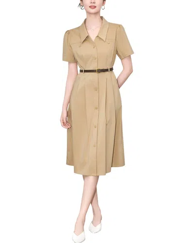 Monique Lagarde Midi Dress In Khaki