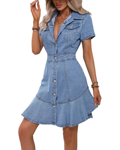 Monique Lagarde Mini Dress In Blue