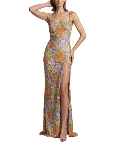 Monique Lagarde Printed Maxi Dress In Purple