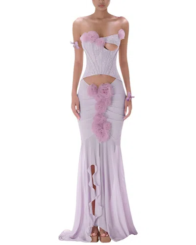 Monique Lagarde Solid Maxi Dress In Purple