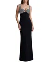 Monique Lagarde Solid Maxi Dress In Black