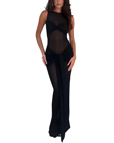 Monique Lagarde Solid Maxi Dress In Black