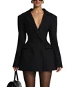Monique Lagarde Solid Mini Dress In Black
