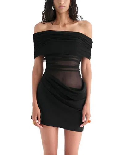 Monique Lagarde Solid Mini Dress In Black
