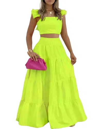 Monique Lagarde Top & Skirt Set In Green