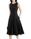 Monique Lagarde Wool-blend Midi Dress In Black