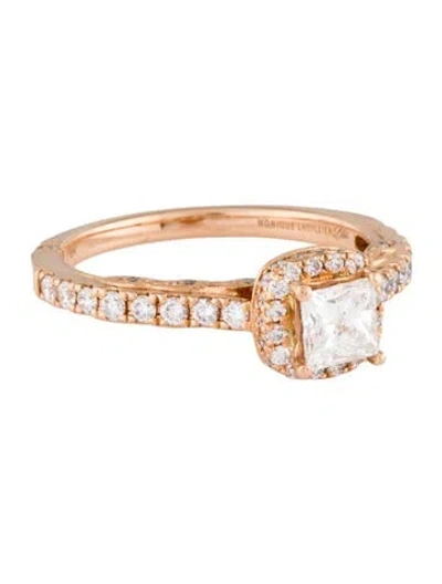 Pre-owned Monique Lhuillier 18k Diamond Engagement Ring In Multi