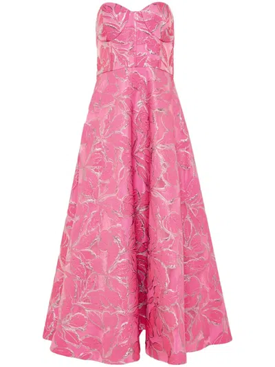 Monique Lhuillier Amelia Midikleid In Rosa