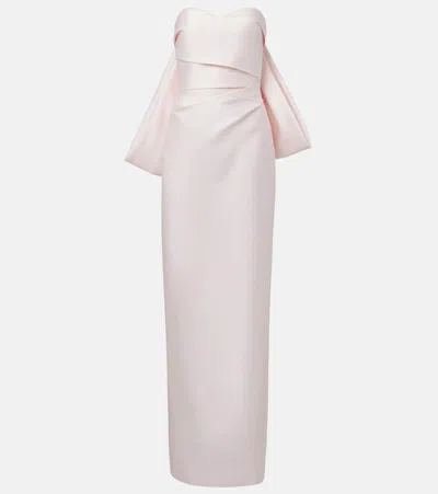 Monique Lhuillier Bow-detail Satin Gown