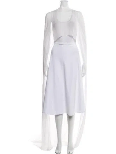 Pre-owned Monique Lhuillier Cape In White