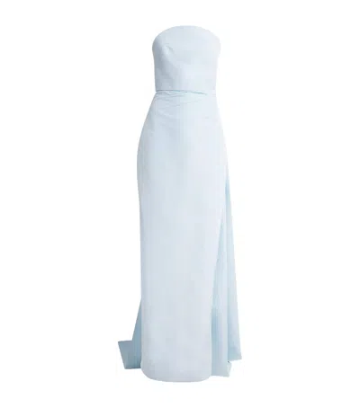 Monique Lhuillier Draped Off-the-shoulder Gown