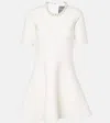 Monique Lhuillier Embellished Knitted Minidress In Silk White