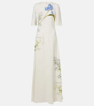 Monique Lhuillier Floral Gown In Multi