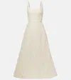 Monique Lhuillier Floral Jacquard Gown In Neutral
